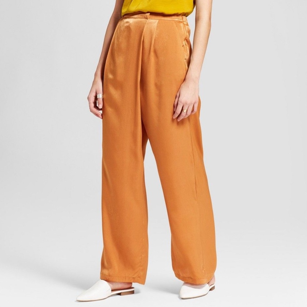 Mossimo Orange Wide Leg Dress Pant
